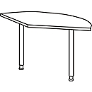 Schäfer Shop Select Table d'extension PLANOVA ERGOSTYLE 135°, gris clair 
